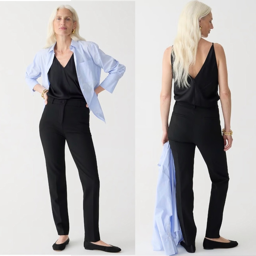 J.Crew black high rise cameron pants Sz 6 classy office professional business